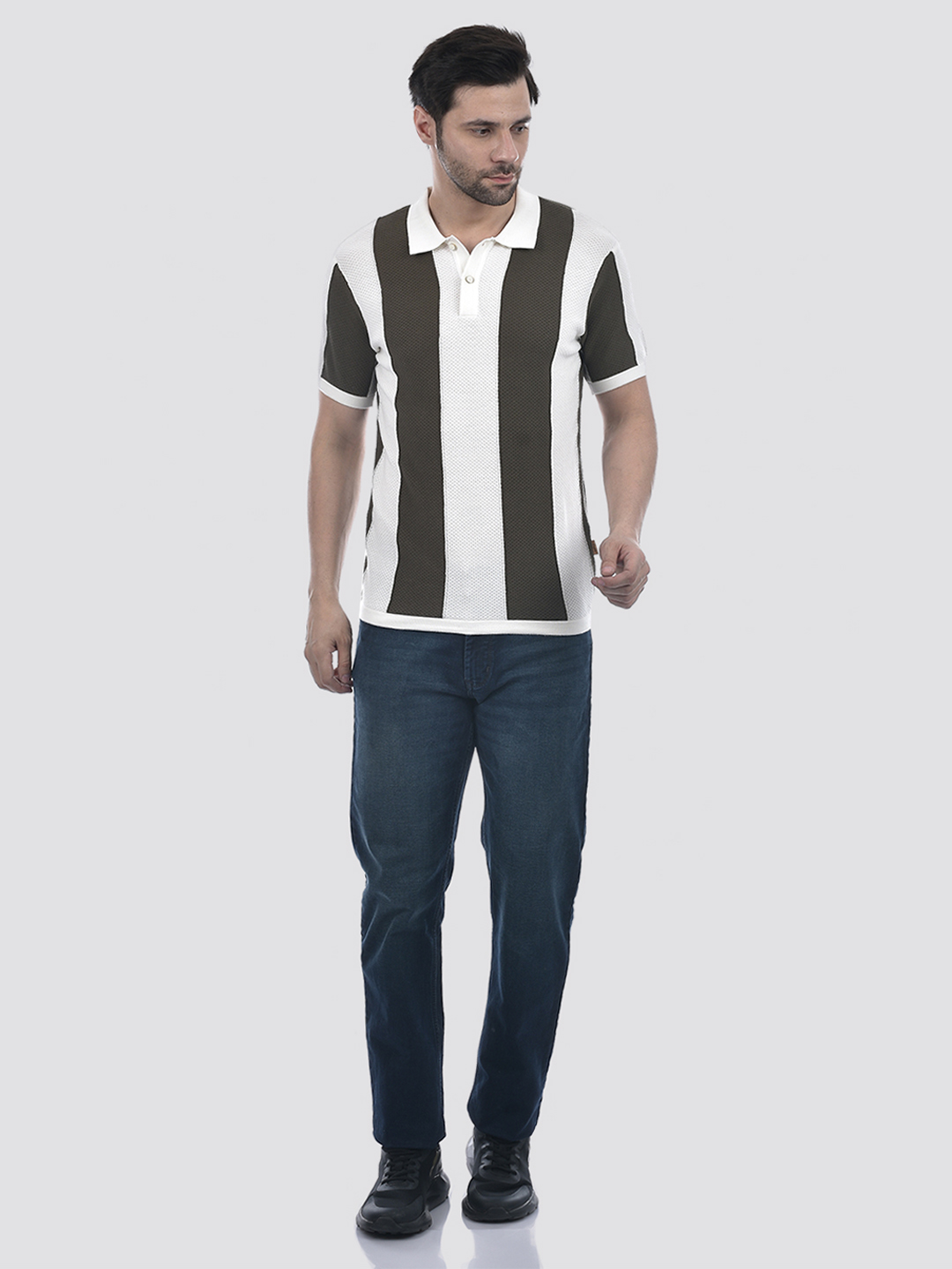 Numero Uno Men Striped Polo T-Shirt
